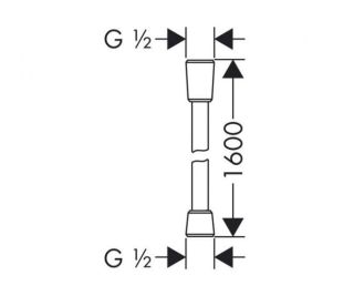 Шланг для душа Hansgrohe 28276450 белый